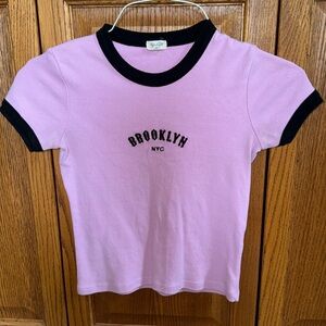 John Galt Brandy Melville Brooklyn Baby Tee